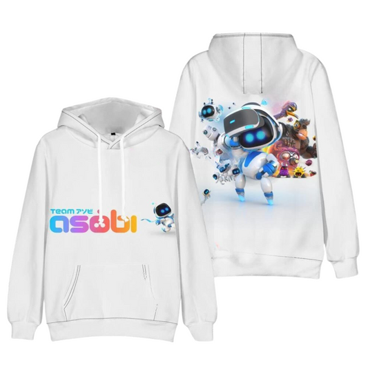 Astro Bot Adventure (white) - Team Asobi Hoodie