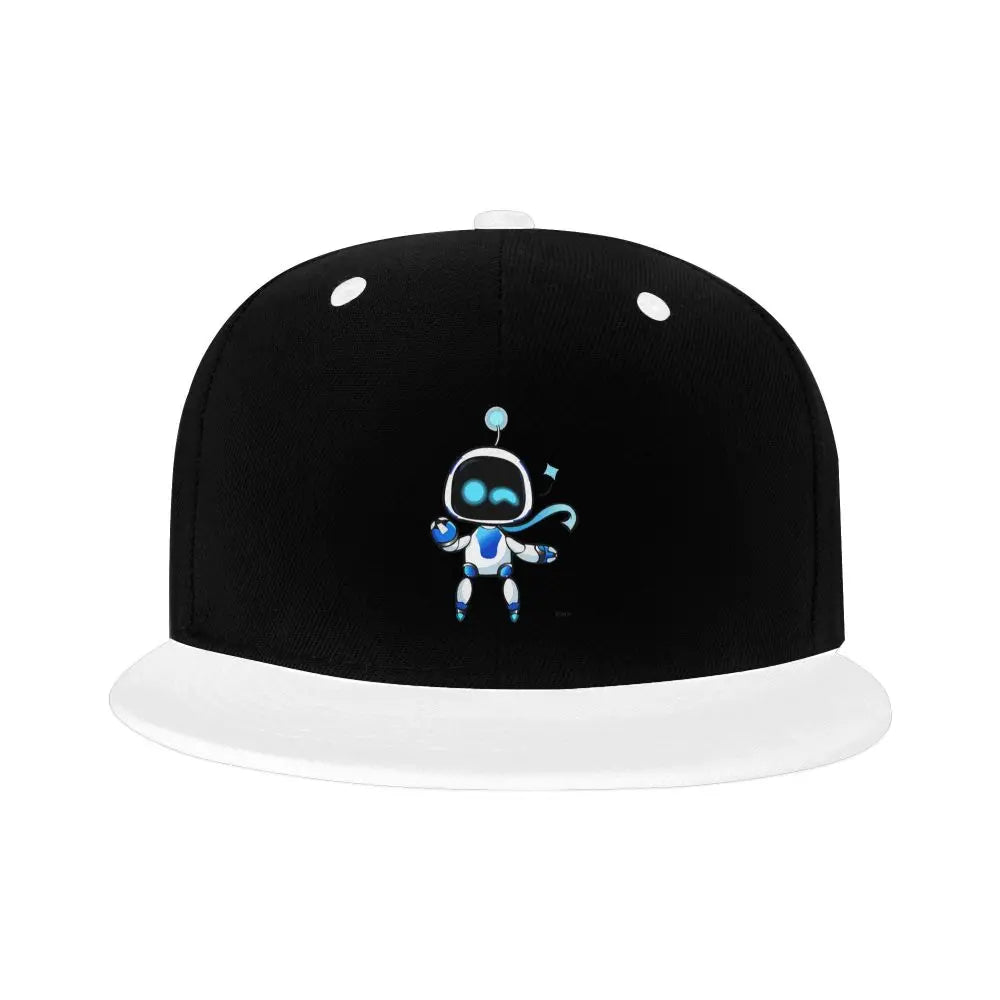 Astro Bot Embroidered Cap – Red and Black Snapback Hat