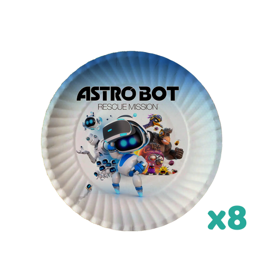 Astro Bot Disposable Party Plates (Set of 8)