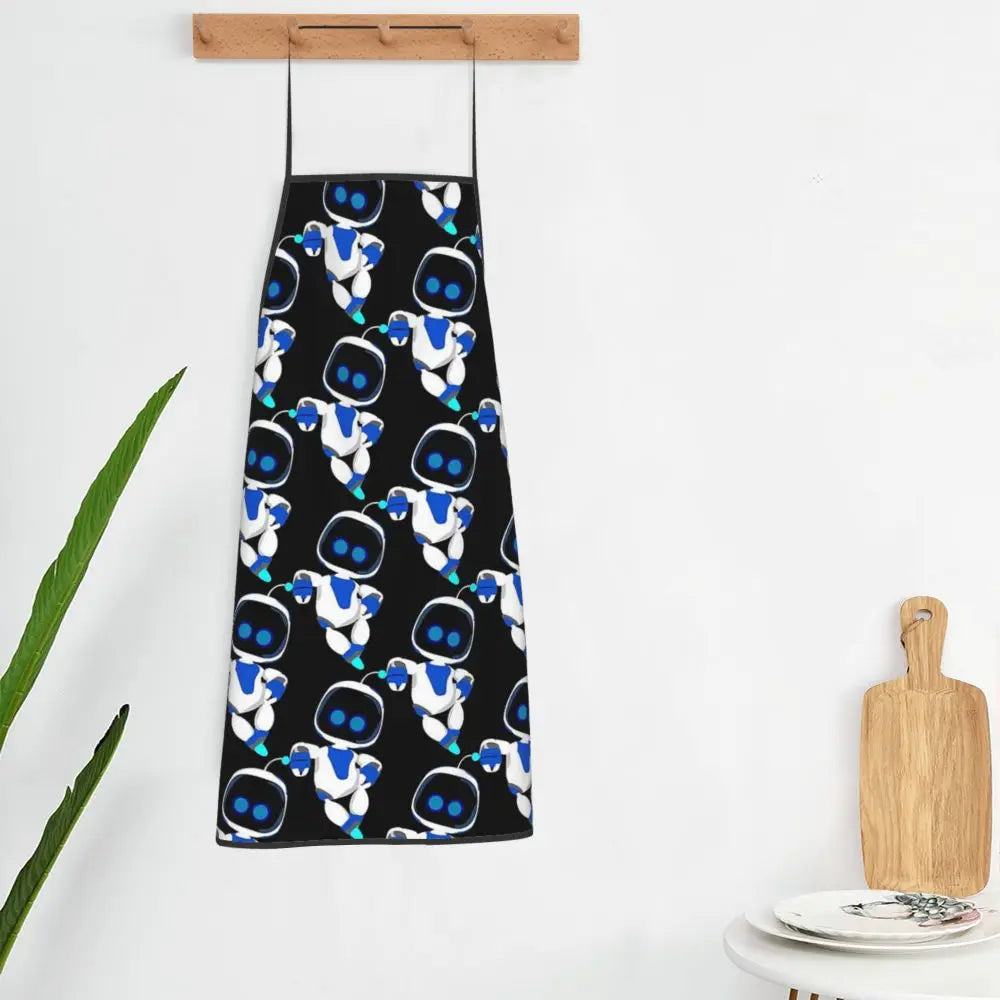 Repeat Pattern Edition Black - Astro Bot Kitchen Apron