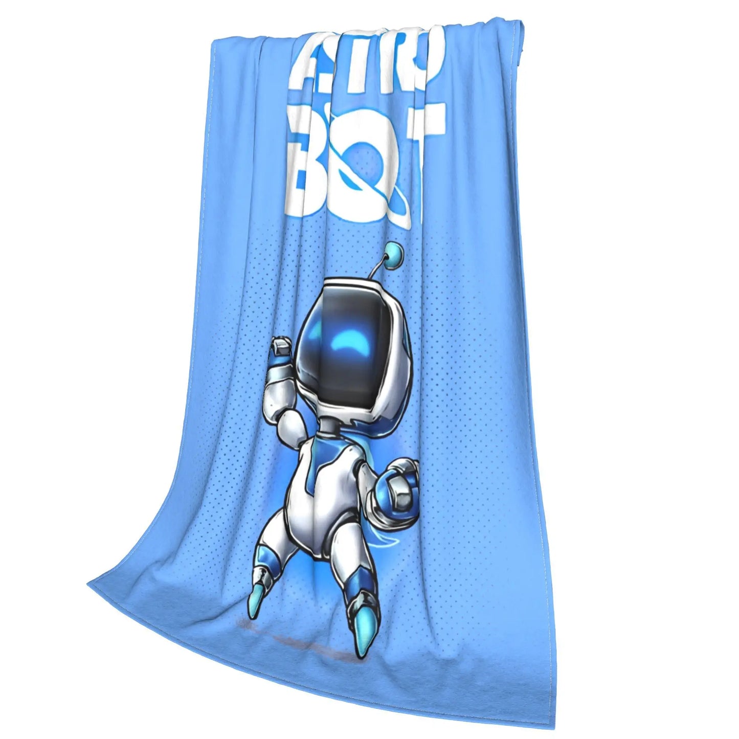 Cozy Astro Bot Fleece Blanket