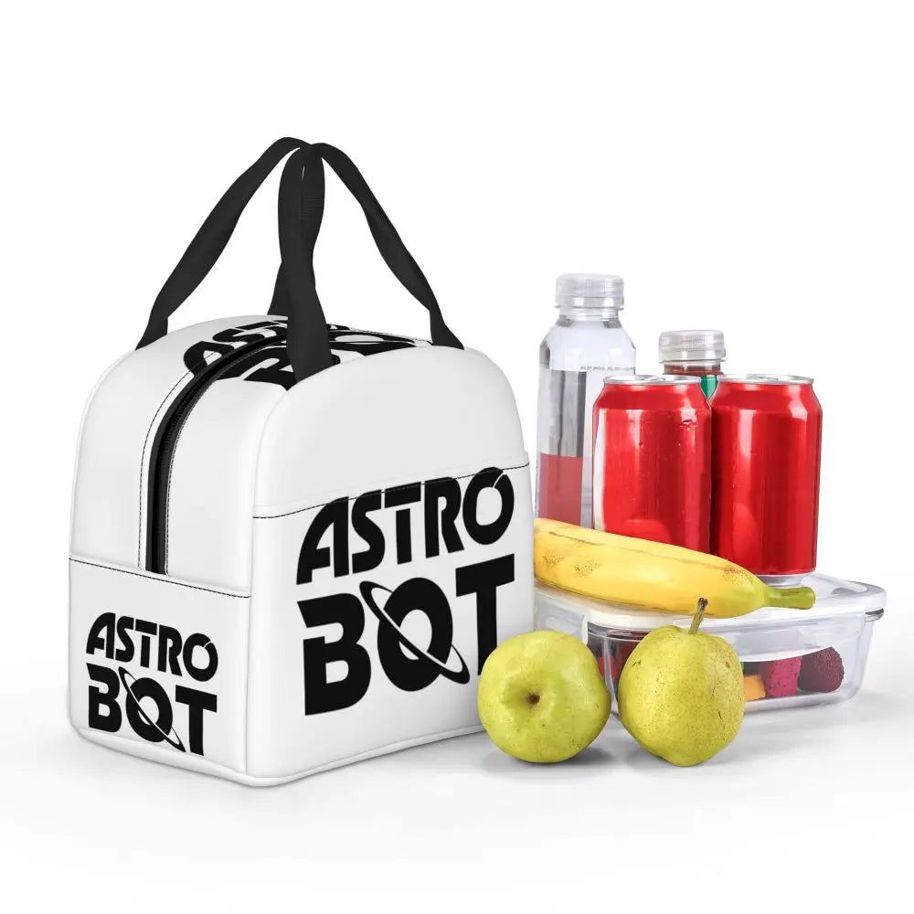 Simple and Stylish - Astro Bot Logo Lunch Bag (white)