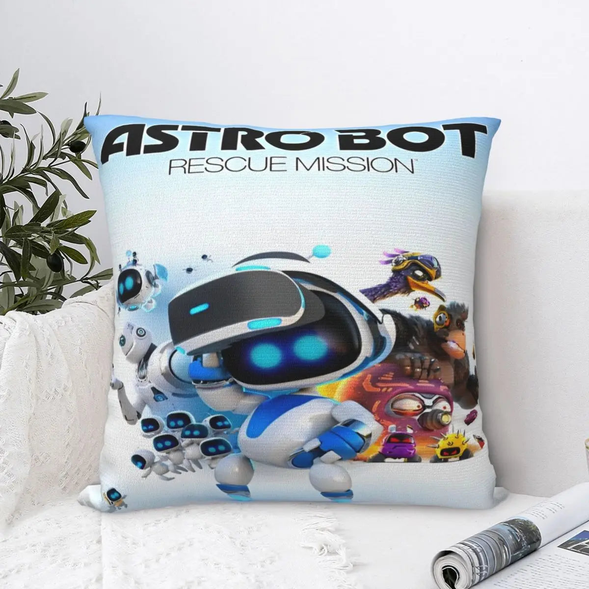 Astro Bot Rescue Mission Decorative Pillow – Exclusive Gaming Cushion