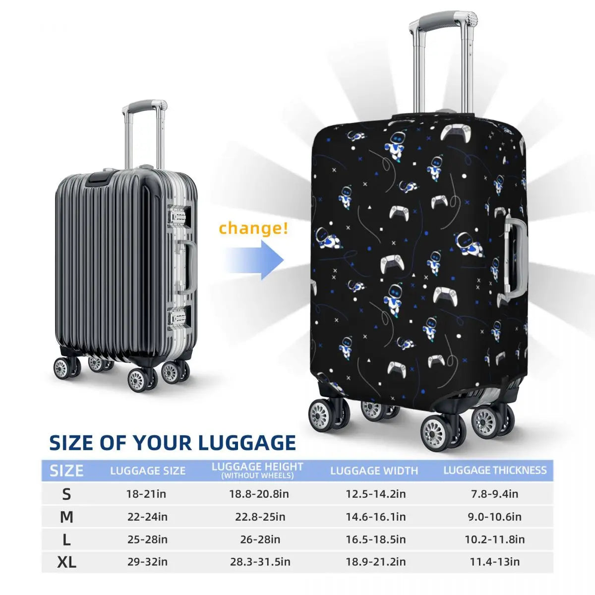 Astro Bot Luggage Protector Large (L) - Galactic Adventure Edition