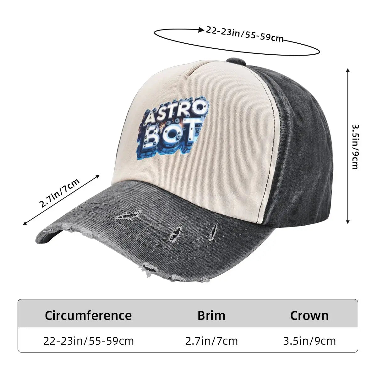 Astro Bot Distressed Gray Cap