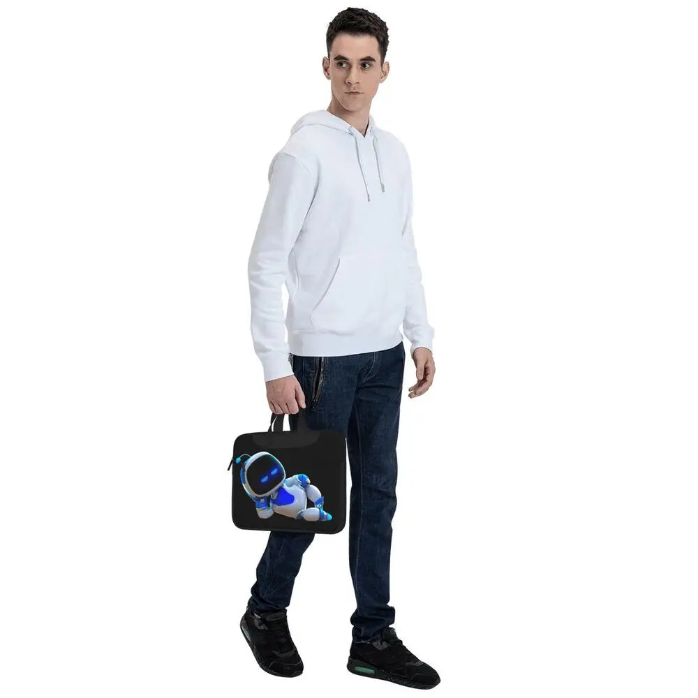 Travel in Style with Astro Bot – Black Astro Bot Laptop Bag