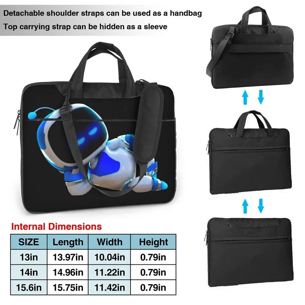 Travel in Style with Astro Bot – Black Astro Bot Laptop Bag