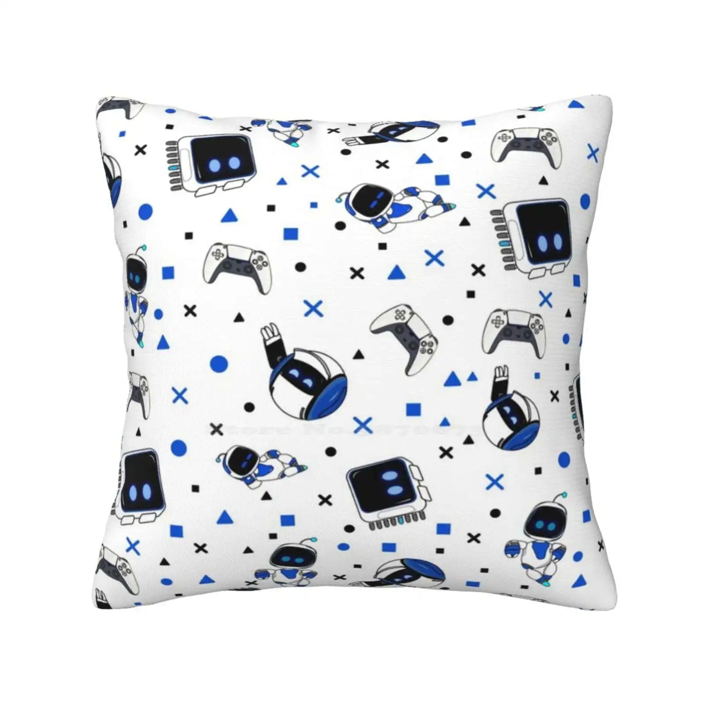 Add Fun to Your Space - Astro Bot Patterned Throw Pillow