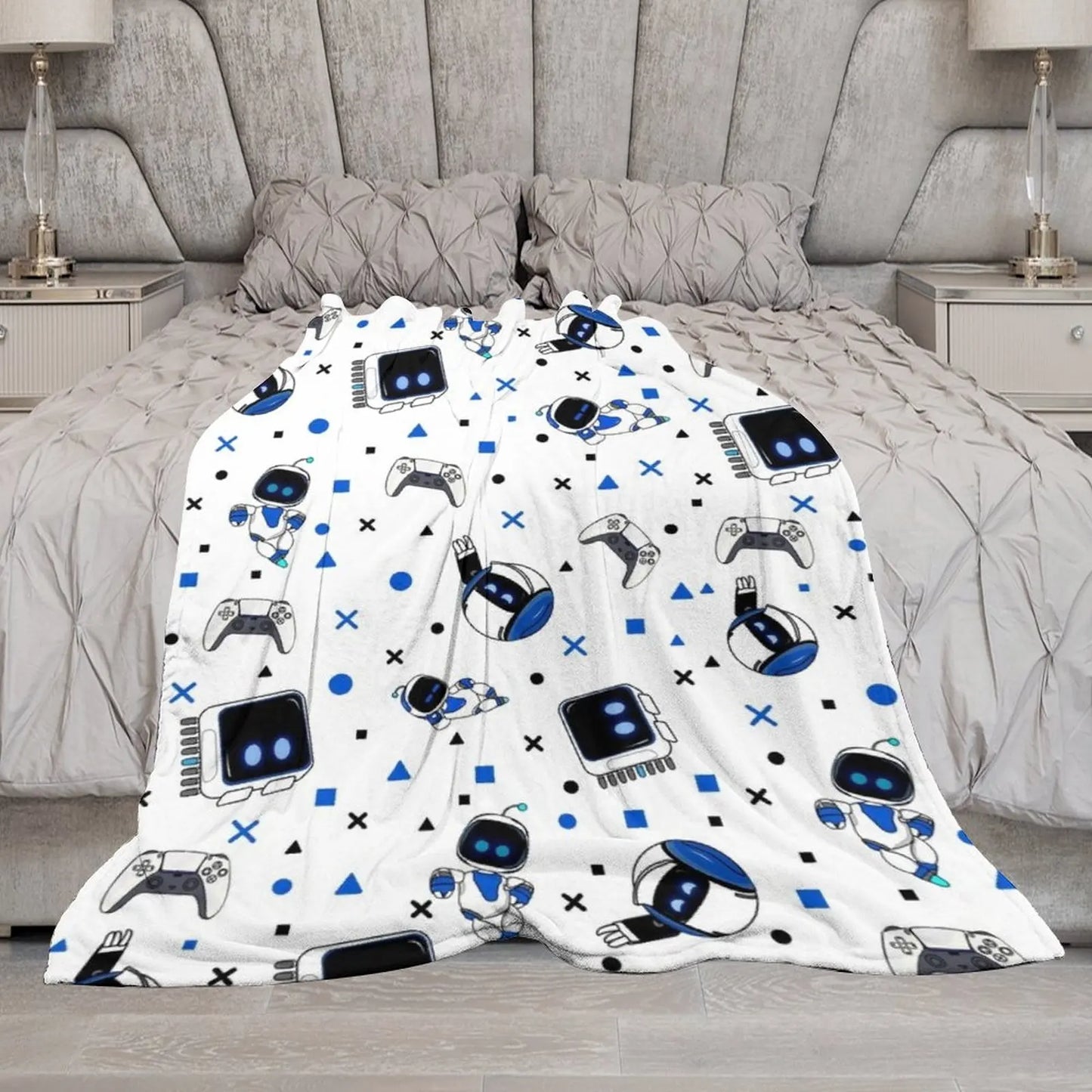 Cozy Up with Your Favorite Game - Astro Bot Patterned Blanket