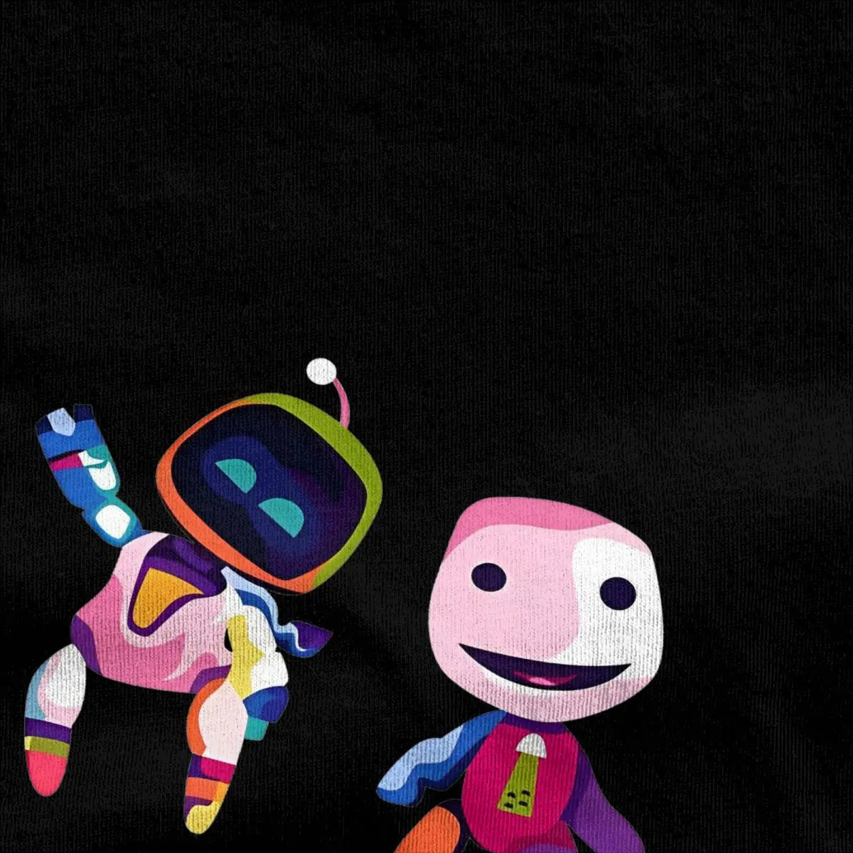 Astro Bot & Sackboy Gray T-Shirt