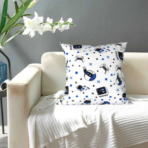 Add Fun to Your Space - Astro Bot Patterned Throw Pillow