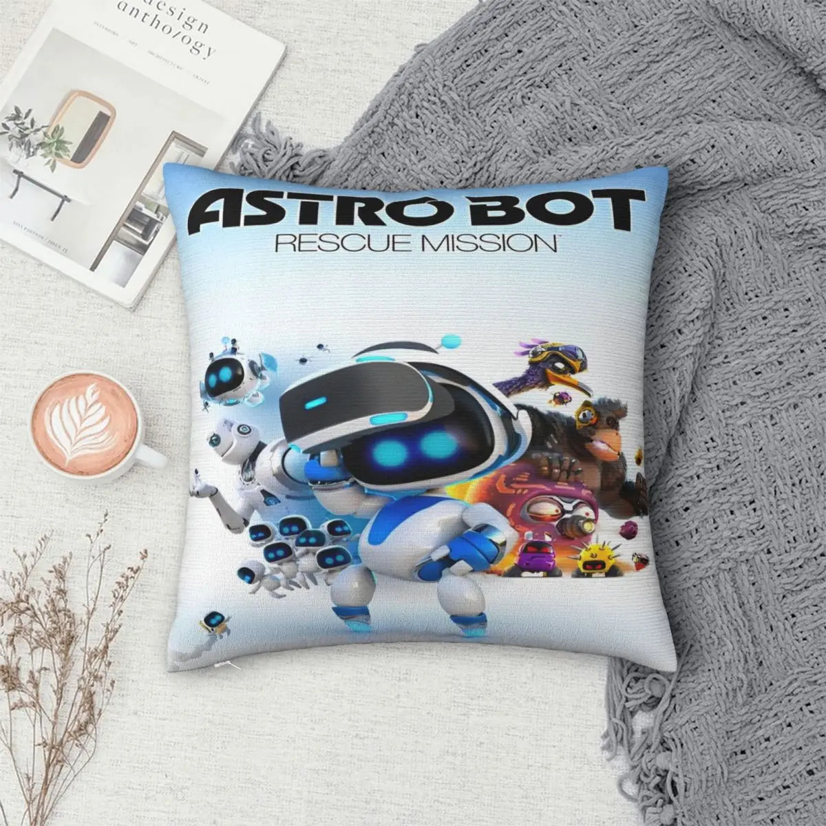 Astro Bot Rescue Mission Decorative Pillow – Exclusive Gaming Cushion