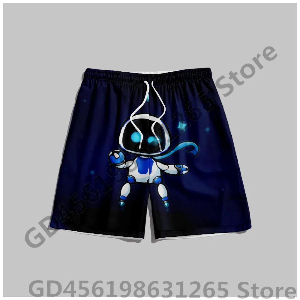 Fashion Summer ASTRO BOT Beach Shorts Men Ball Pants Hip Hop Boys/Kids Clothing Harajuku Jogging Pants Casual Breathable Shorts