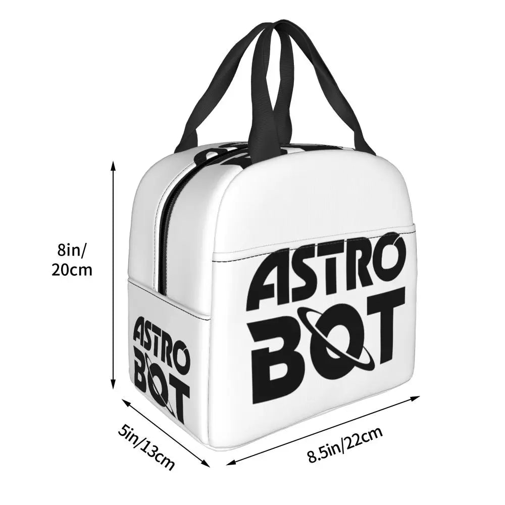 Simple and Stylish - Astro Bot Logo Lunch Bag (white)