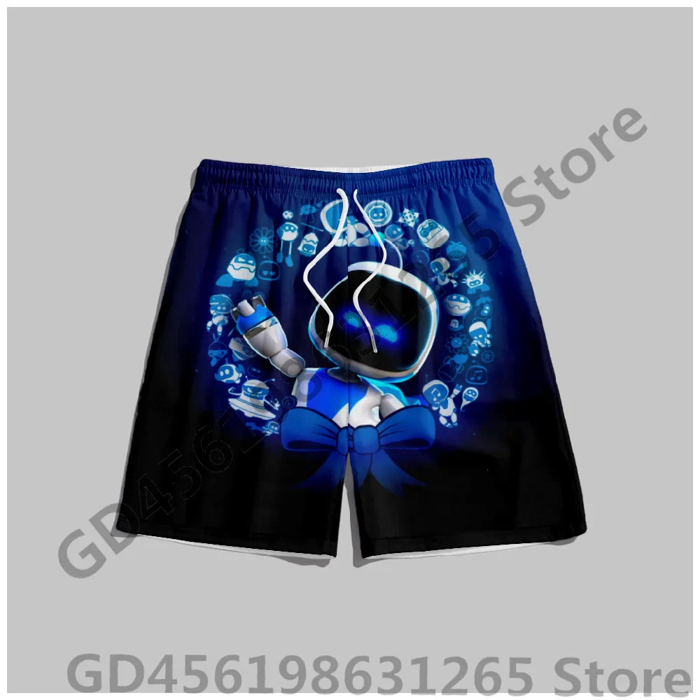 Fashion Summer ASTRO BOT Beach Shorts Men Ball Pants Hip Hop Boys/Kids Clothing Harajuku Jogging Pants Casual Breathable Shorts