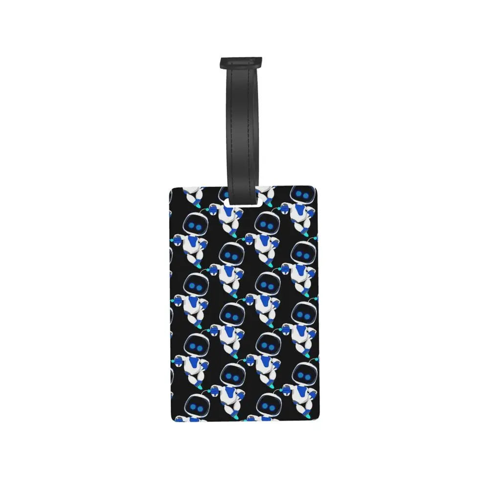 Travel with Astro’s Playroom - Astro Bot Black Patterned Luggage Tag