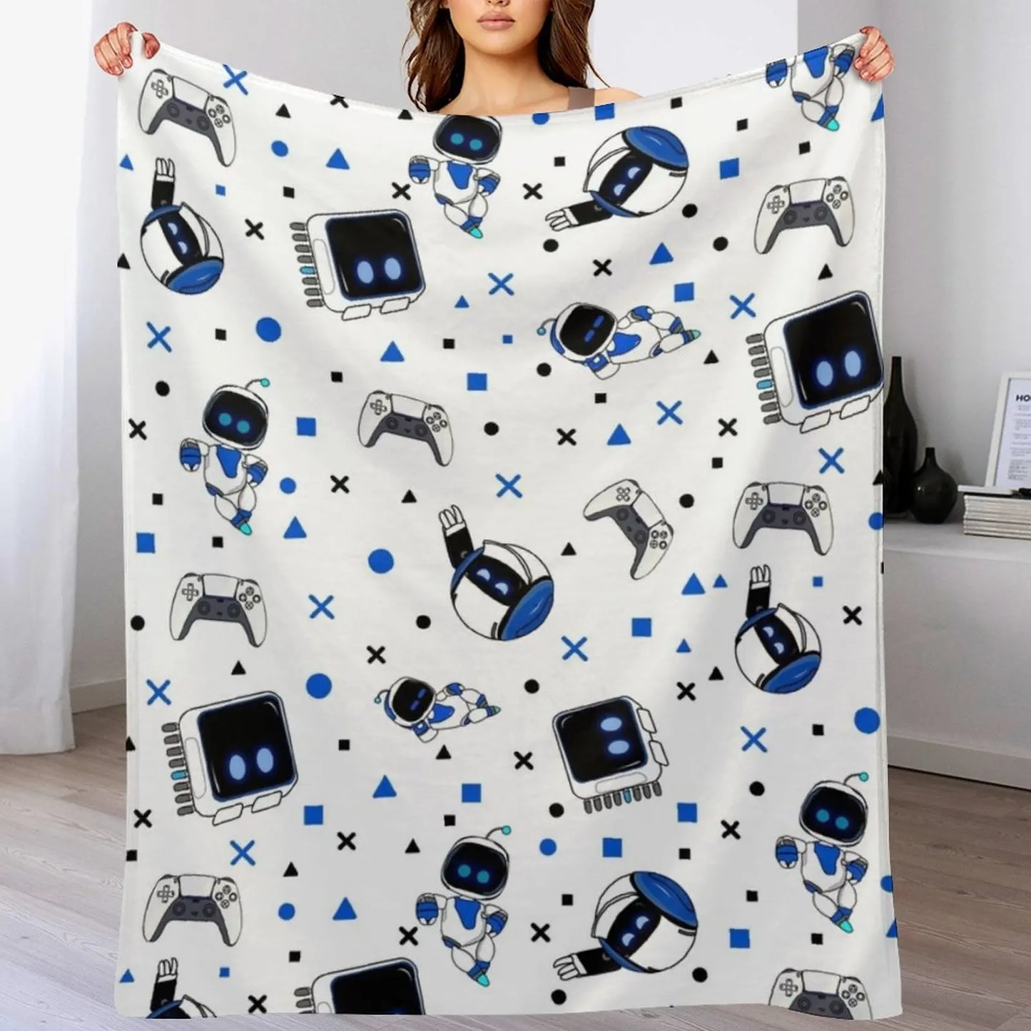 Cozy Up with Your Favorite Game - Astro Bot Patterned Blanket