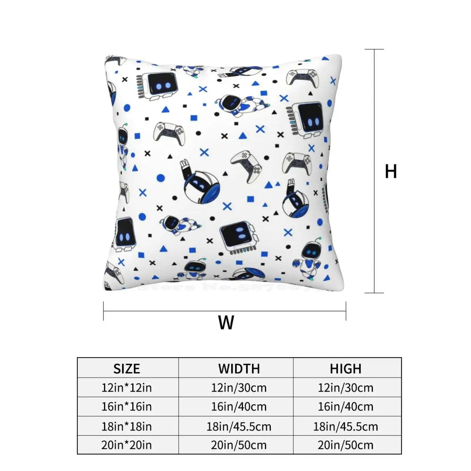 Add Fun to Your Space - Astro Bot Patterned Throw Pillow