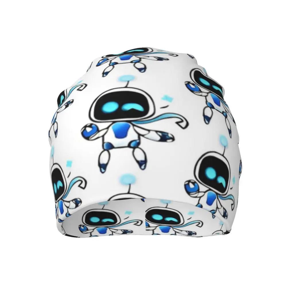 Playful Bots Pattern White - Astro Bot Beanie