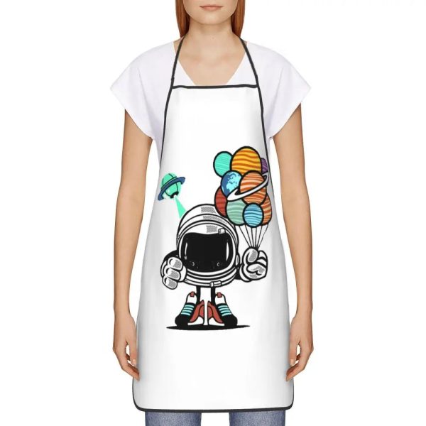 Space Balloon Edition White - Astro Bot Kitchen Apron