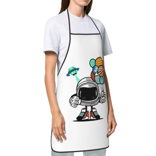 Space Balloon Edition White - Astro Bot Kitchen Apron