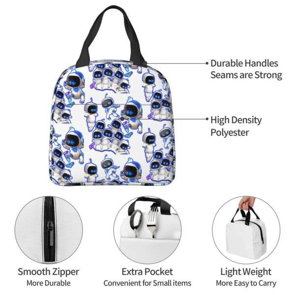 Fun and Functional - Astro Bot All-Over Print Lunch Bag (White)