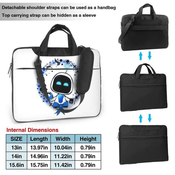 Stay Connected with Astro Bot – White Astro Bot Laptop Bag