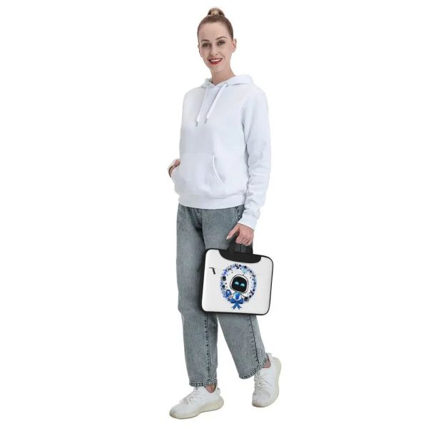 Stay Connected with Astro Bot – White Astro Bot Laptop Bag