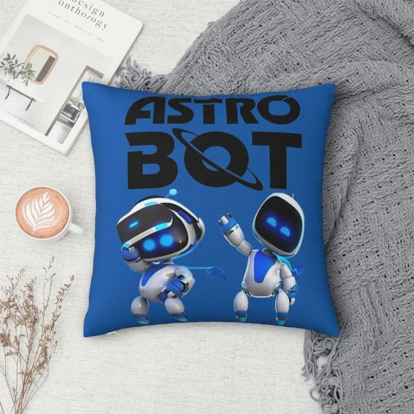 Astro Bot Decorative Throw Pillow – Blue Gaming Cushion