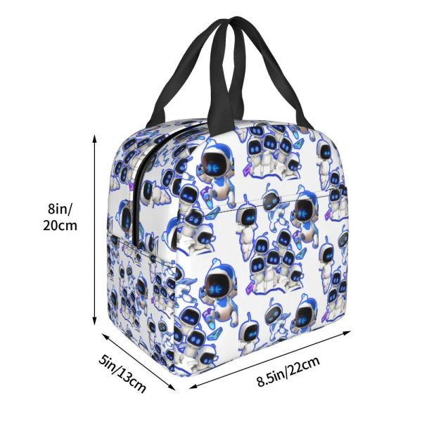 Fun and Functional - Astro Bot All-Over Print Lunch Bag (White)