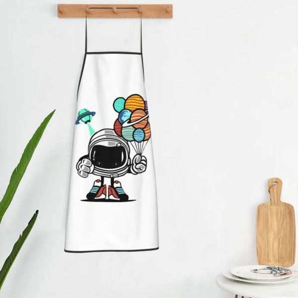 Space Balloon Edition White - Astro Bot Kitchen Apron