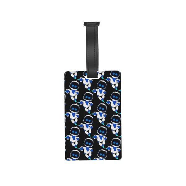 Travel with Astro’s Playroom - Astro Bot Black Patterned Luggage Tag