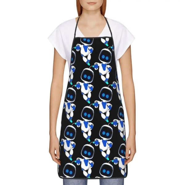 Repeat Pattern Edition Black - Astro Bot Kitchen Apron