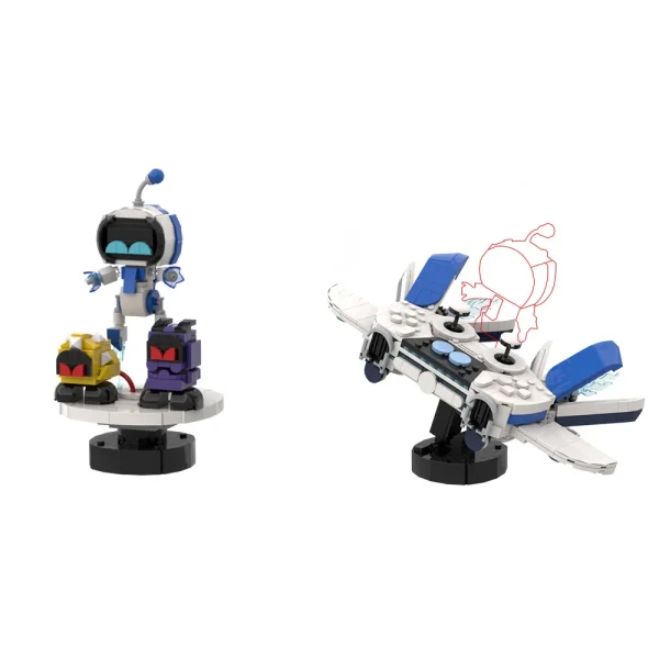 Astro Bot Building Block Bundle – Figure & Spaceship Set