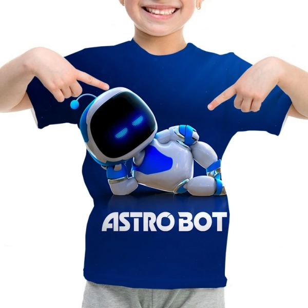 Astro Bot Rescue Mission Blue Kids T-Shirt