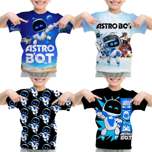 Astro Bot Rescue Mission Blue Kids T-Shirt